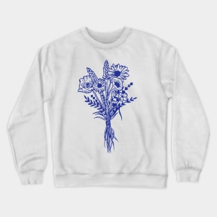 Fleurs bleues Crewneck Sweatshirt